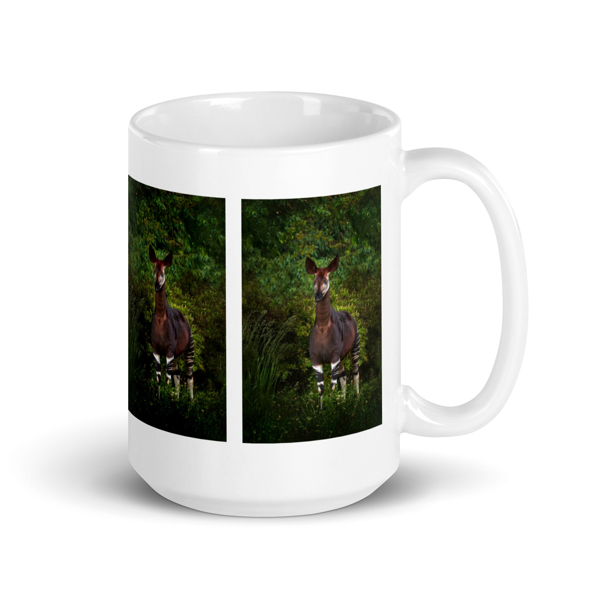 "Okapi Mug #1: The Forest Zebra (Ceramic)"