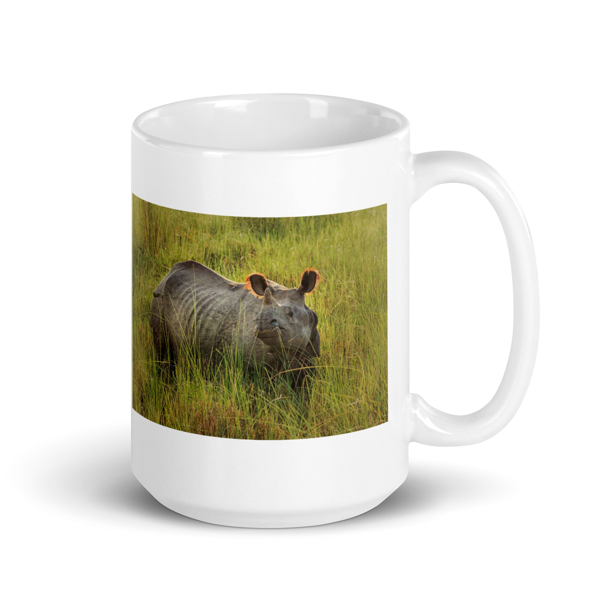 "Rhinoceros Mug #1: The Armored Grazer (Ceramic)"