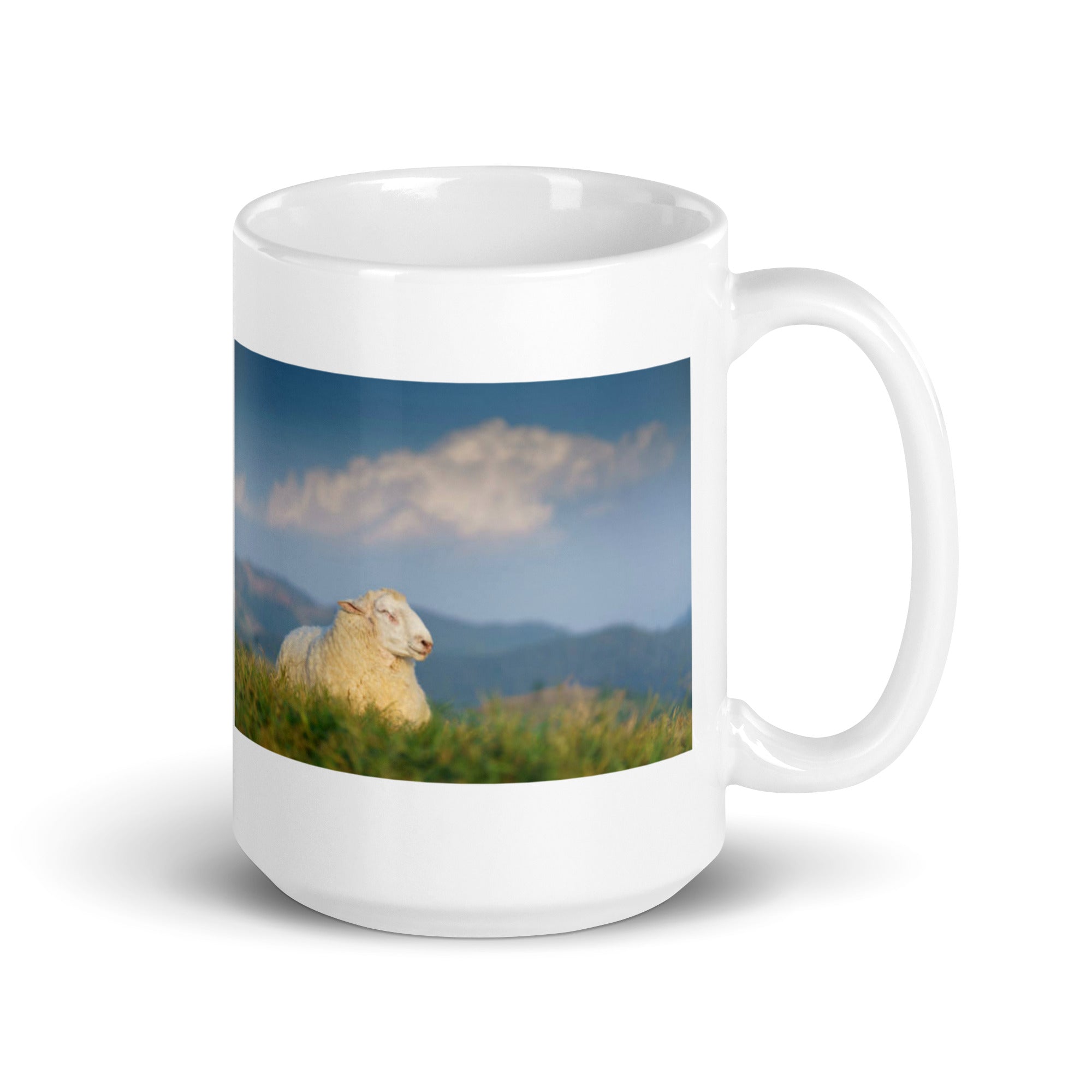 "Sheep Mug #1: The Flock's Follower (Ceramic)"