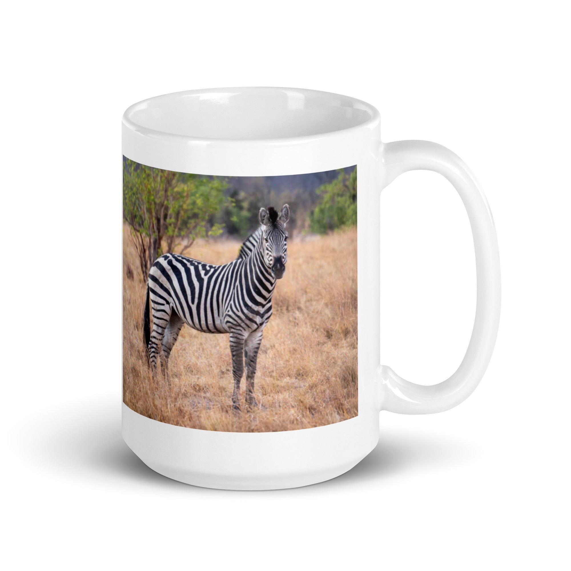 "Zebra Mug #1: The Striped Wanderer (Ceramic)"