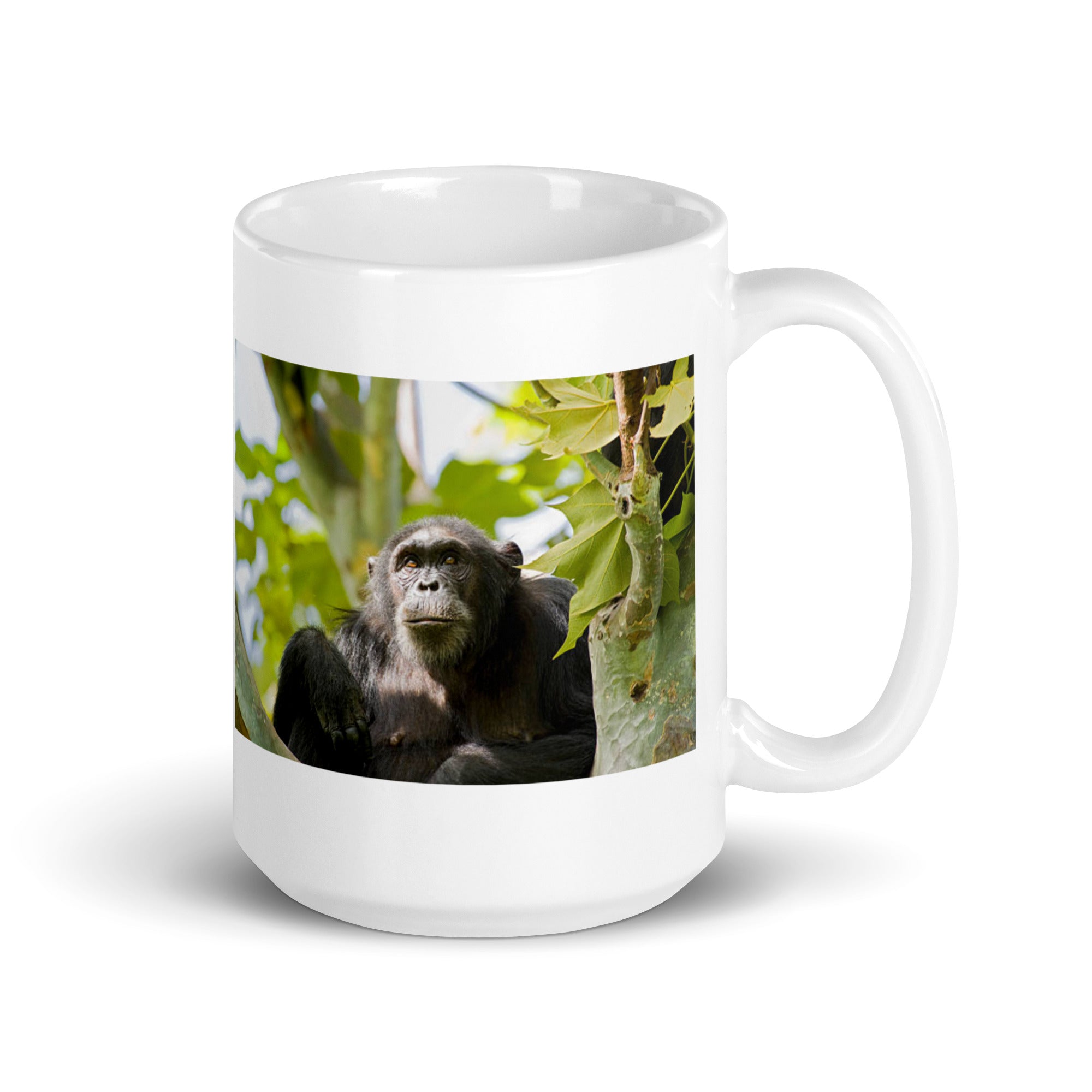 "Chimpanzee Mug #1: The Tool-Wielding Thinker (Ceramic)"