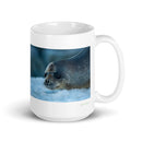 15 oz. white ceramic seal mug showing a seal in its natural habitat