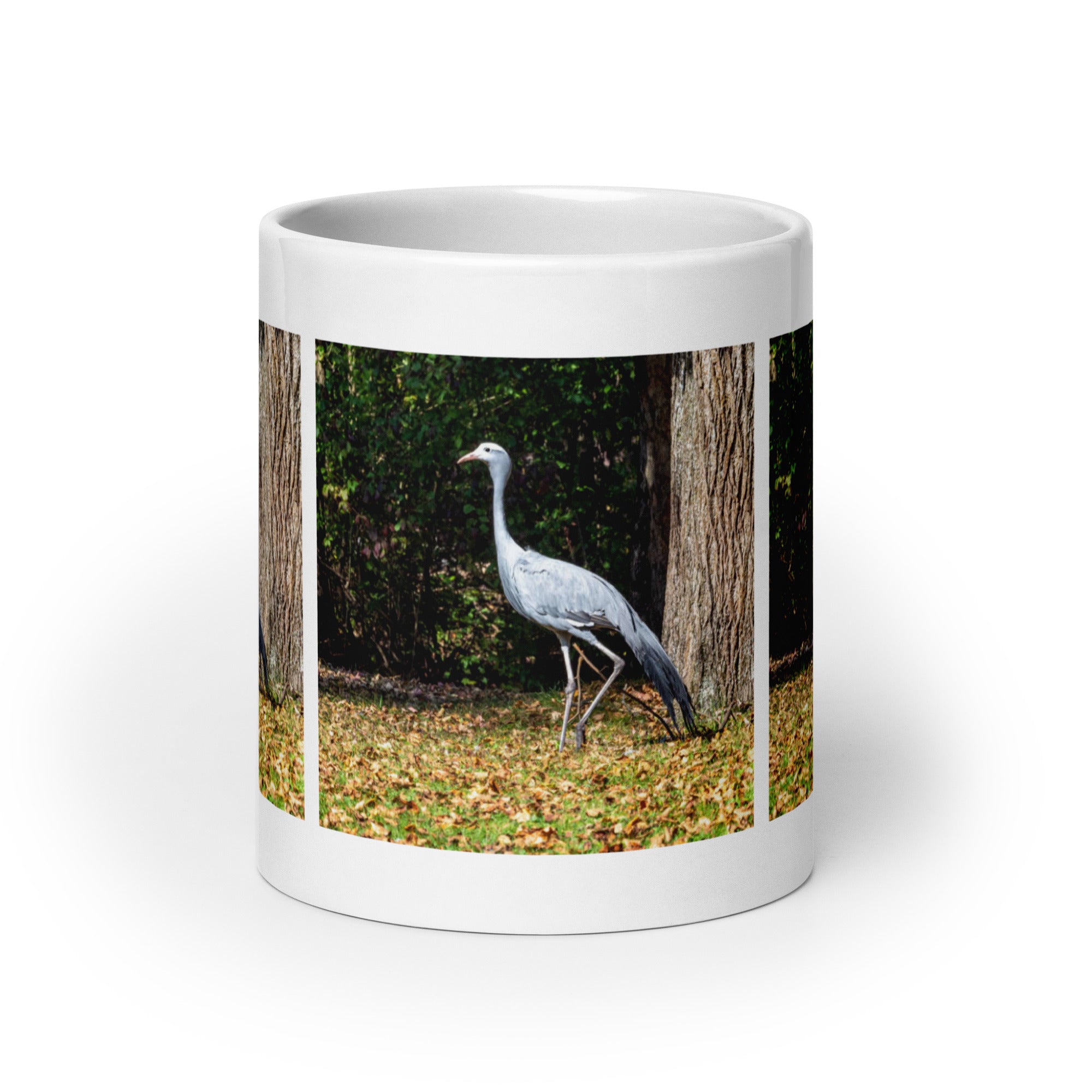 "Blue Crane Mug #1: The Graceful Dancer (Ceramic)"