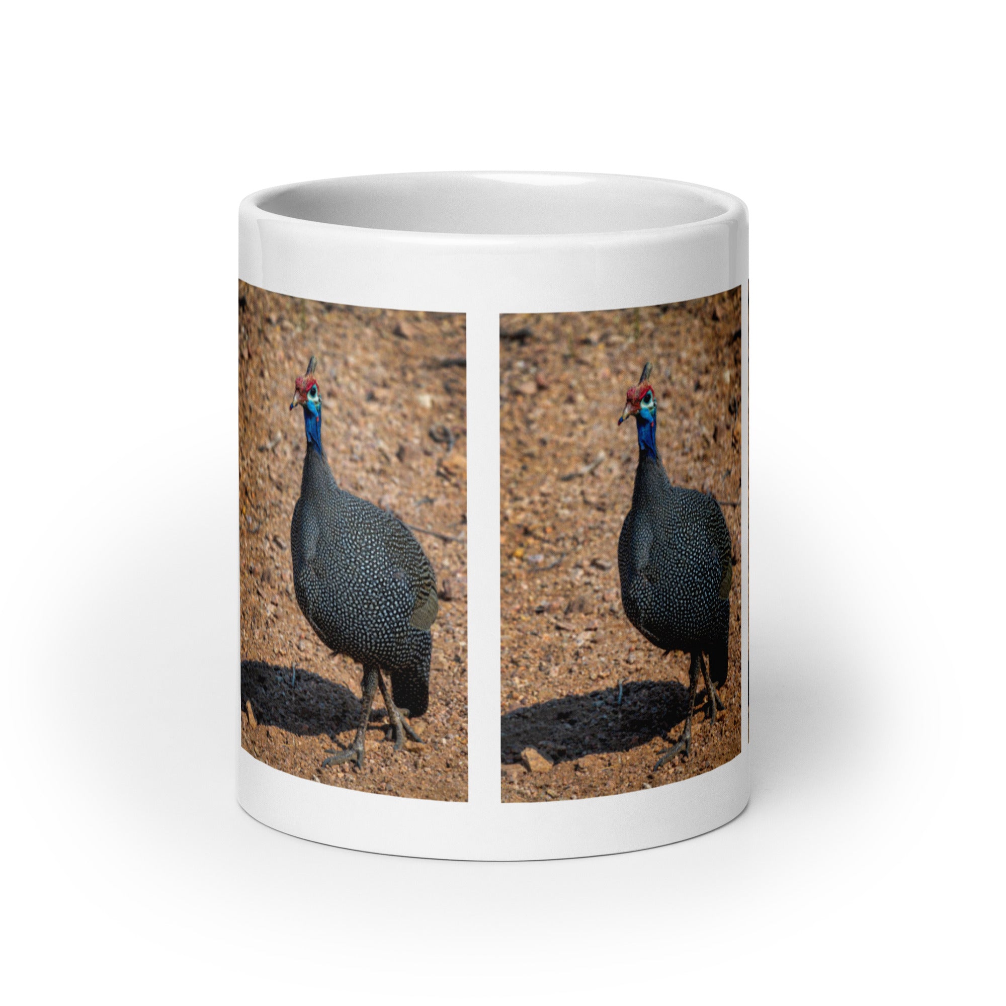 "Guinea Fowl Mug #1: The Spotted Sentinel (Ceramic)"