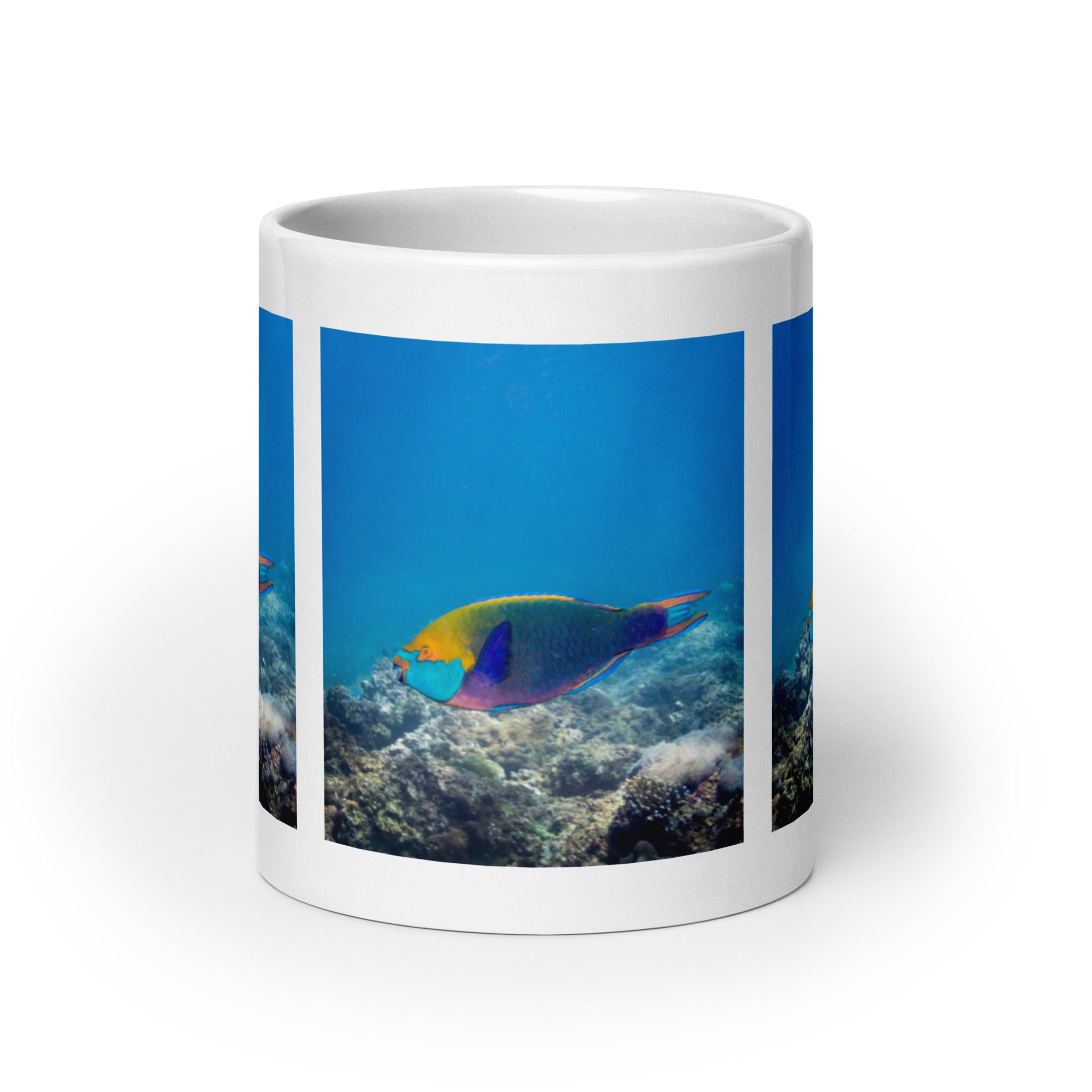 "Parrotfish Mug #1: The Coral Reef Sculptor (Ceramic)"