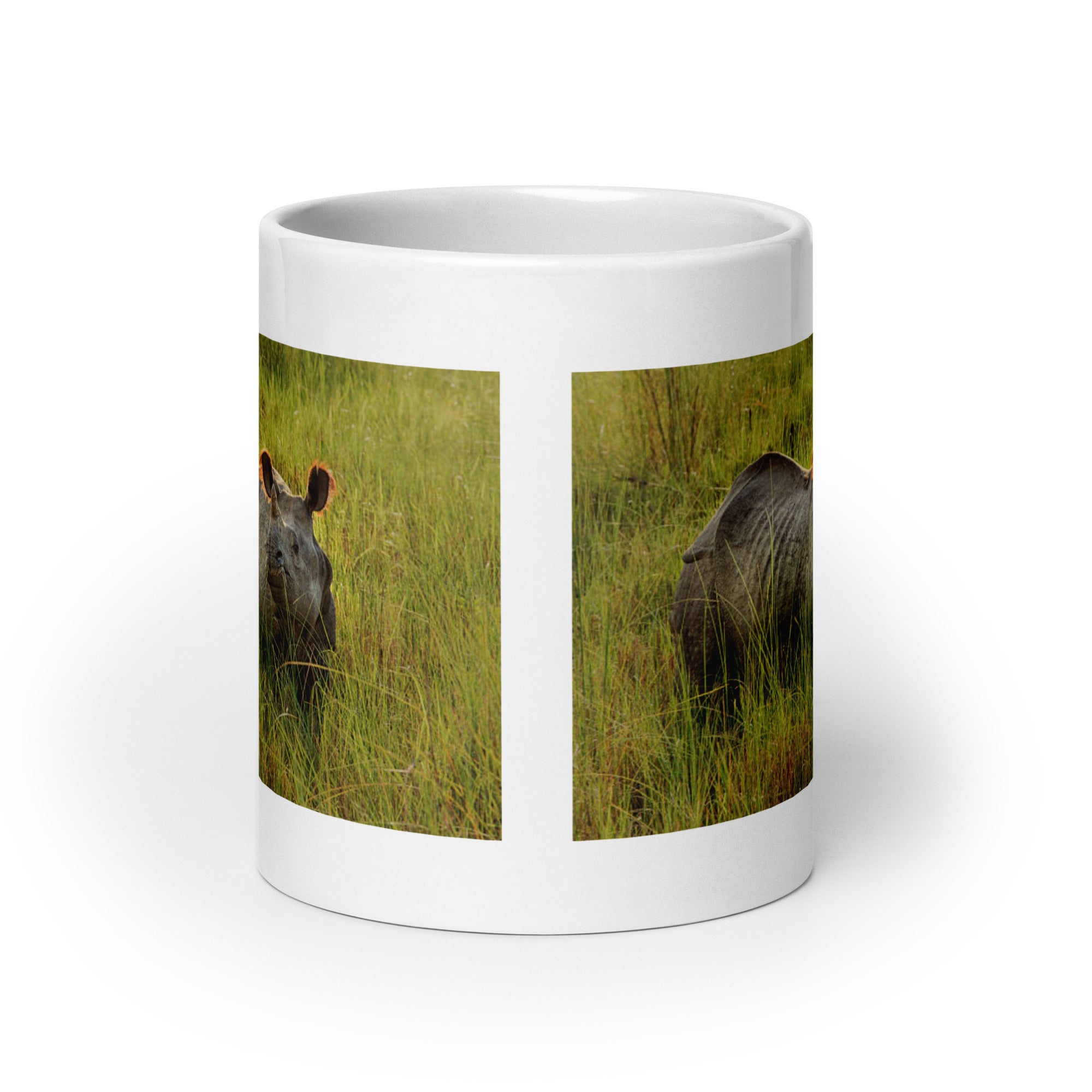 "Rhinoceros Mug #1: The Armored Grazer (Ceramic)"