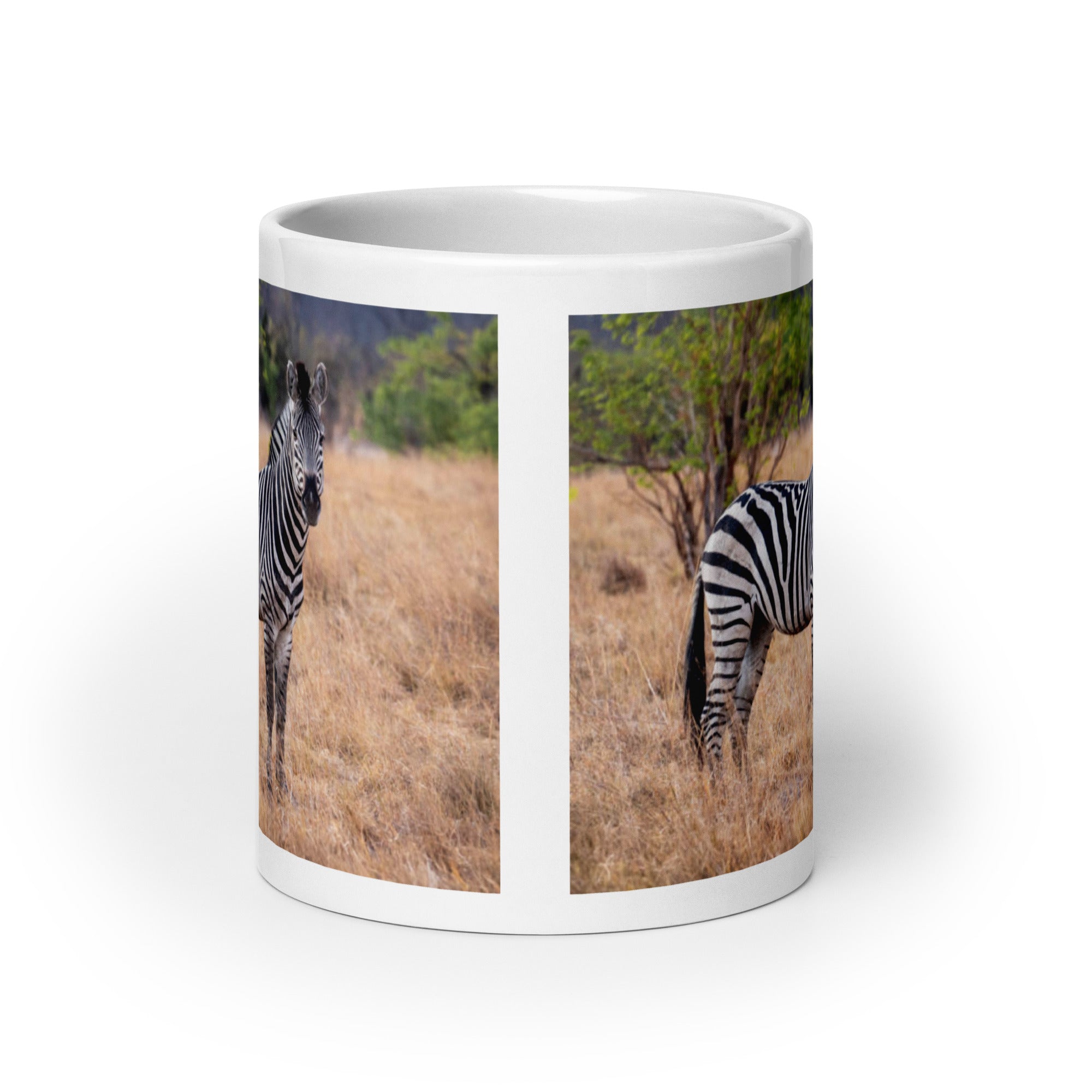 "Zebra Mug #1: The Striped Wanderer (Ceramic)"