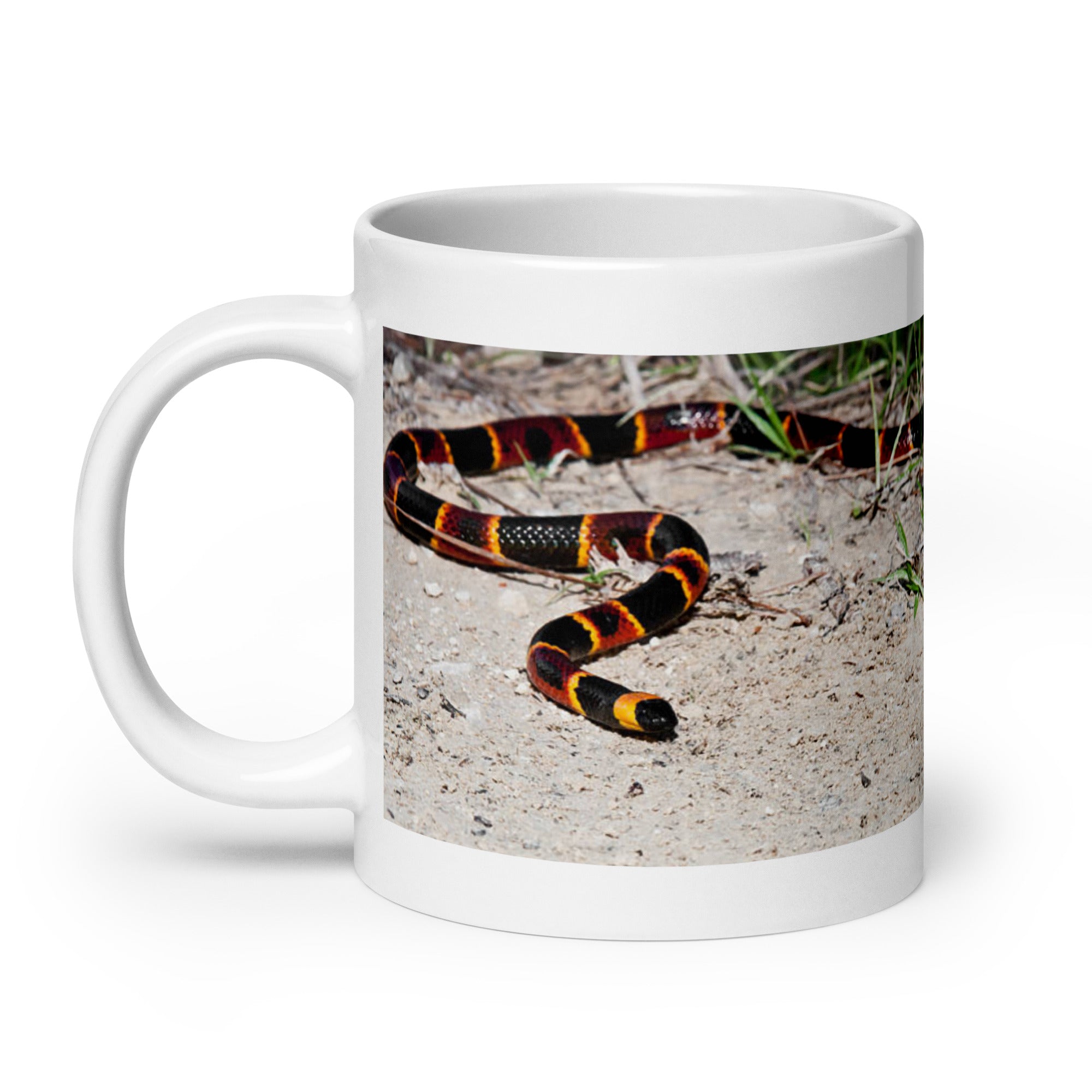 "Coral Snake Mug #1: Vibrant Beauty of the Wild  (Ceramic)"