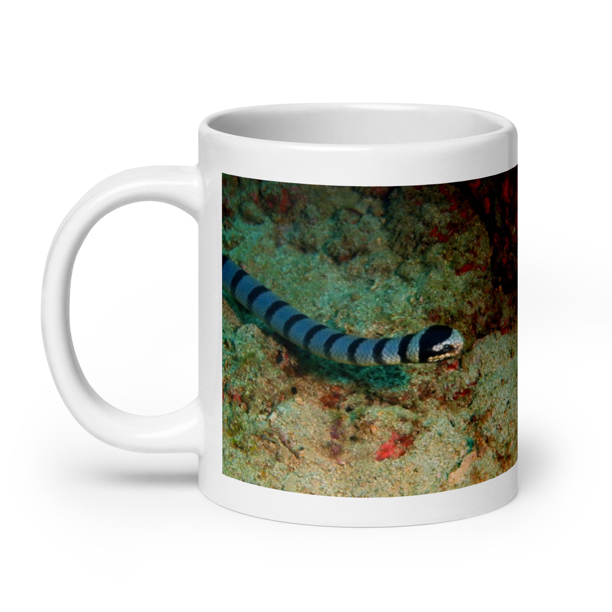 "Sea Snake Mug #1: Grace and Mystery of the Ocean  (Ceramic)"