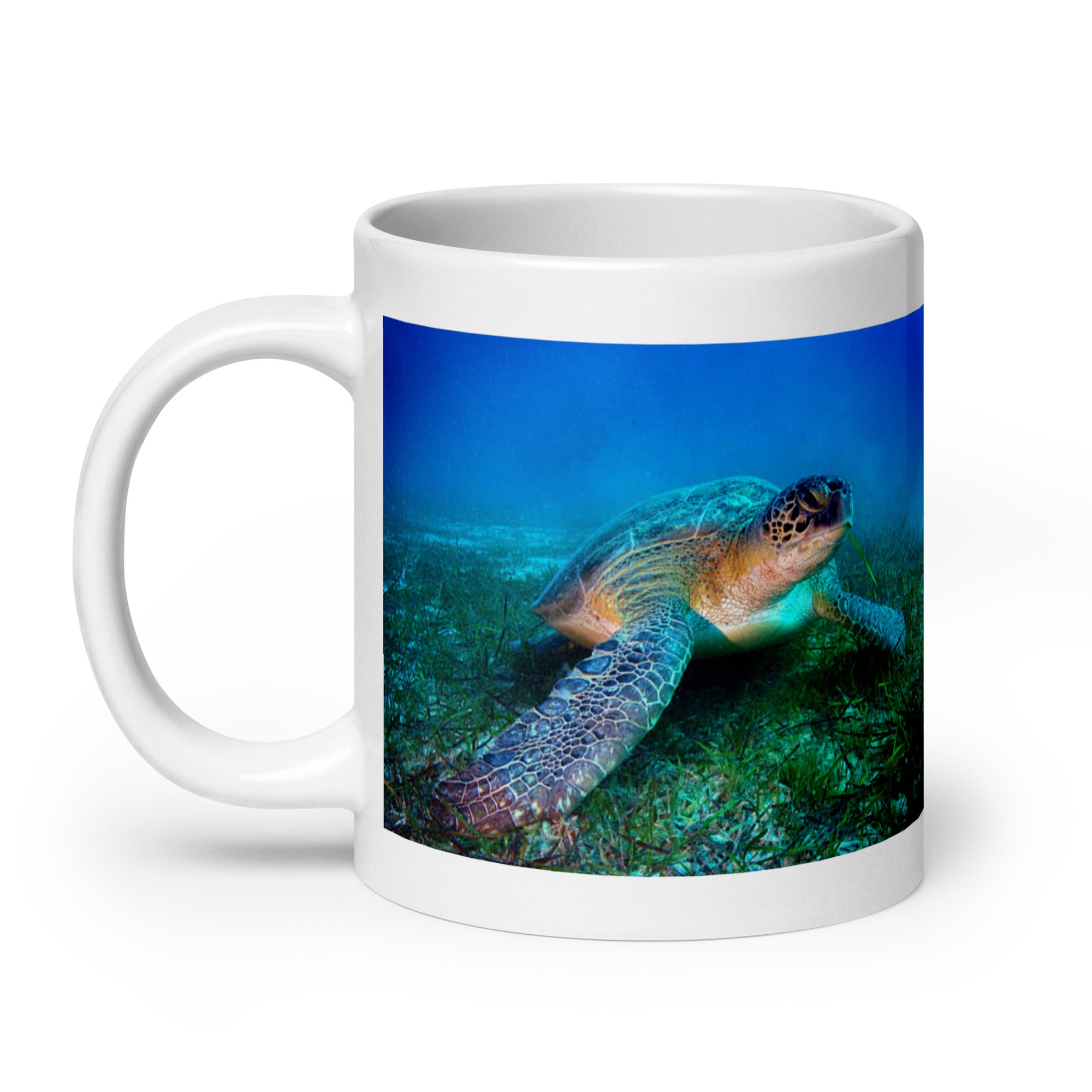 "Sea Turtle Ceramic Mug #1:  Serenity and Wisdom of the Ocean  (Ceramic)"