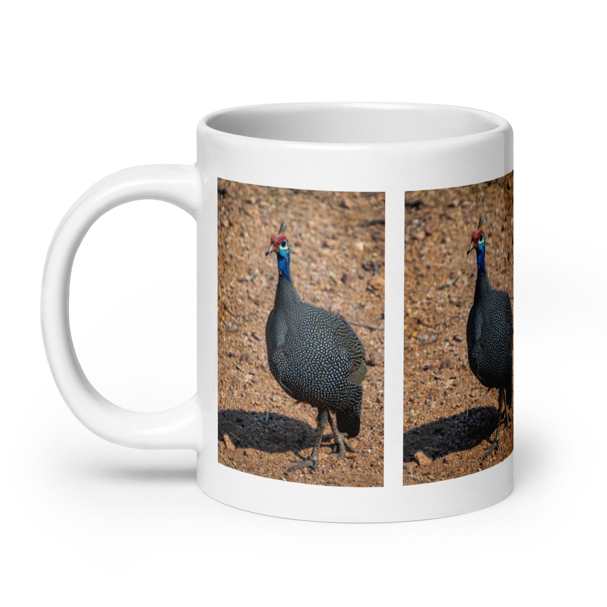 "Guinea Fowl Mug #1: The Spotted Sentinel (Ceramic)"