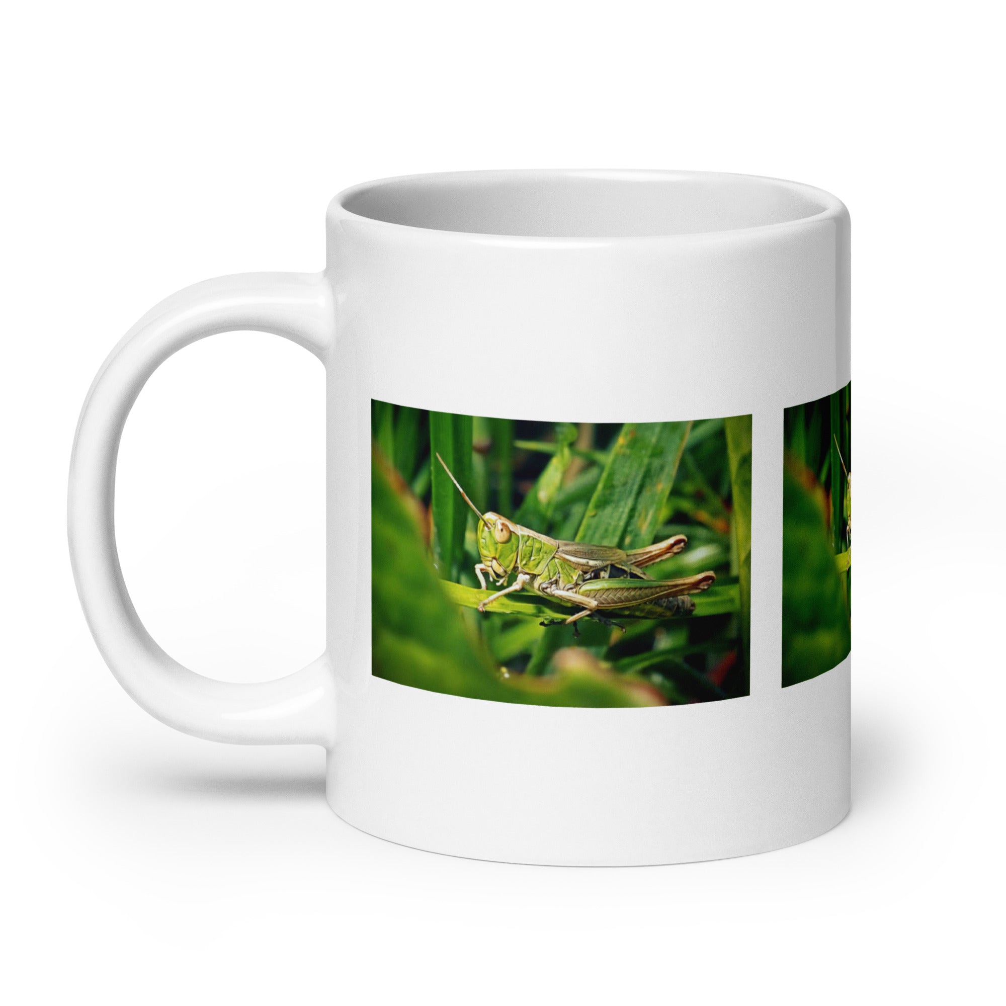 "Grasshopper Mug #1: The Leaping Maestro (Ceramic)"