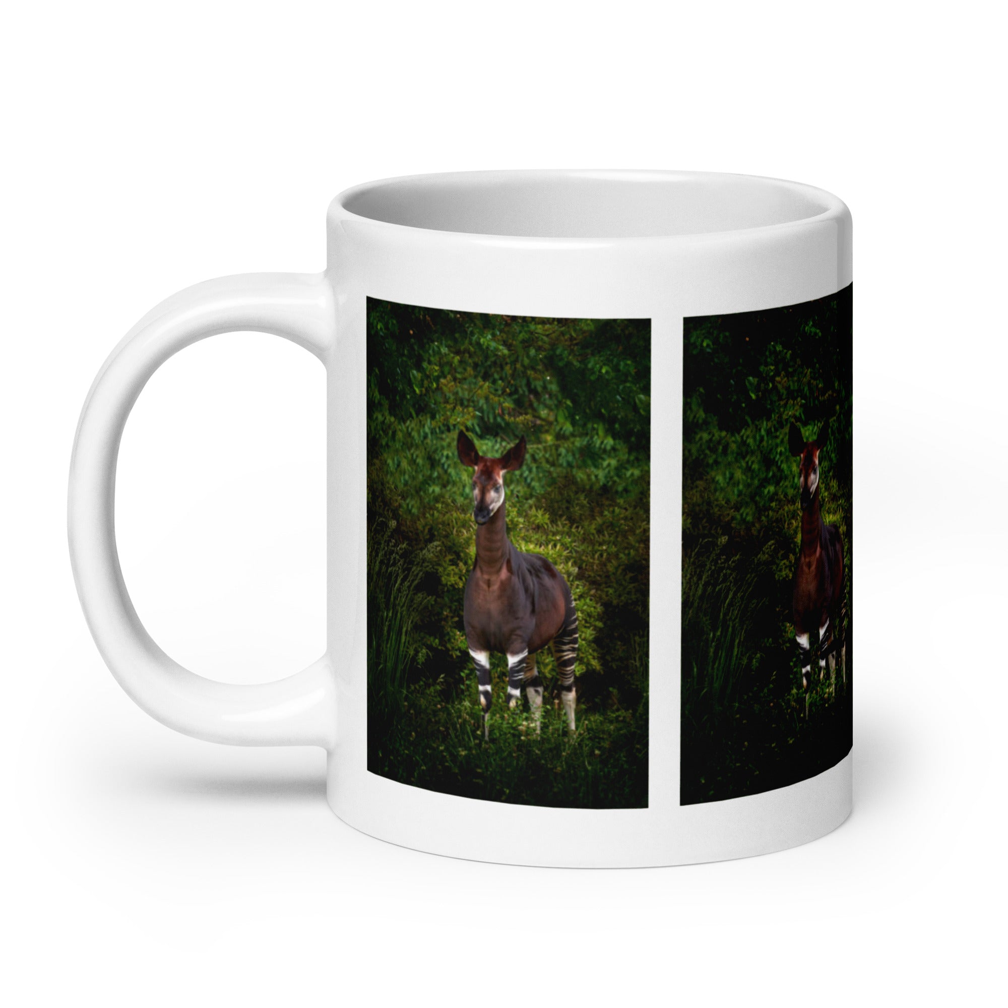 "Okapi Mug #1: The Forest Zebra (Ceramic)"