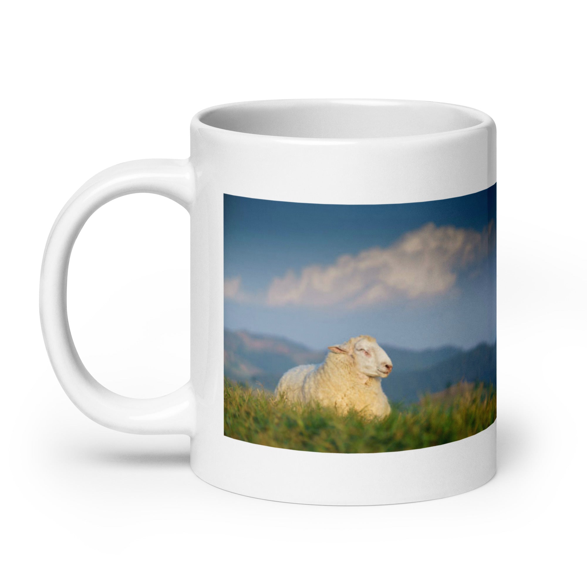 "Sheep Mug #1: The Flock's Follower (Ceramic)"