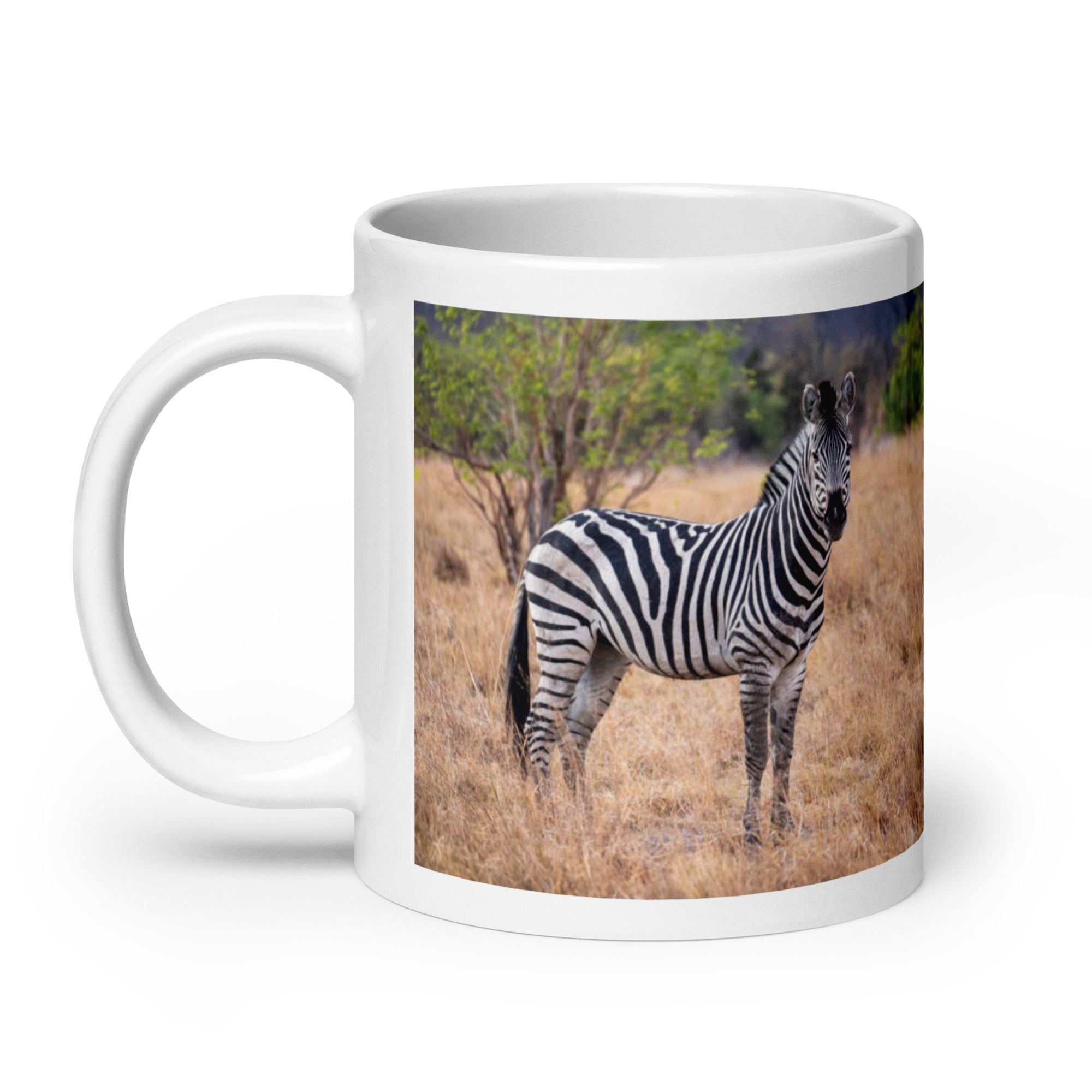 "Zebra Mug #1: The Striped Wanderer (Ceramic)"