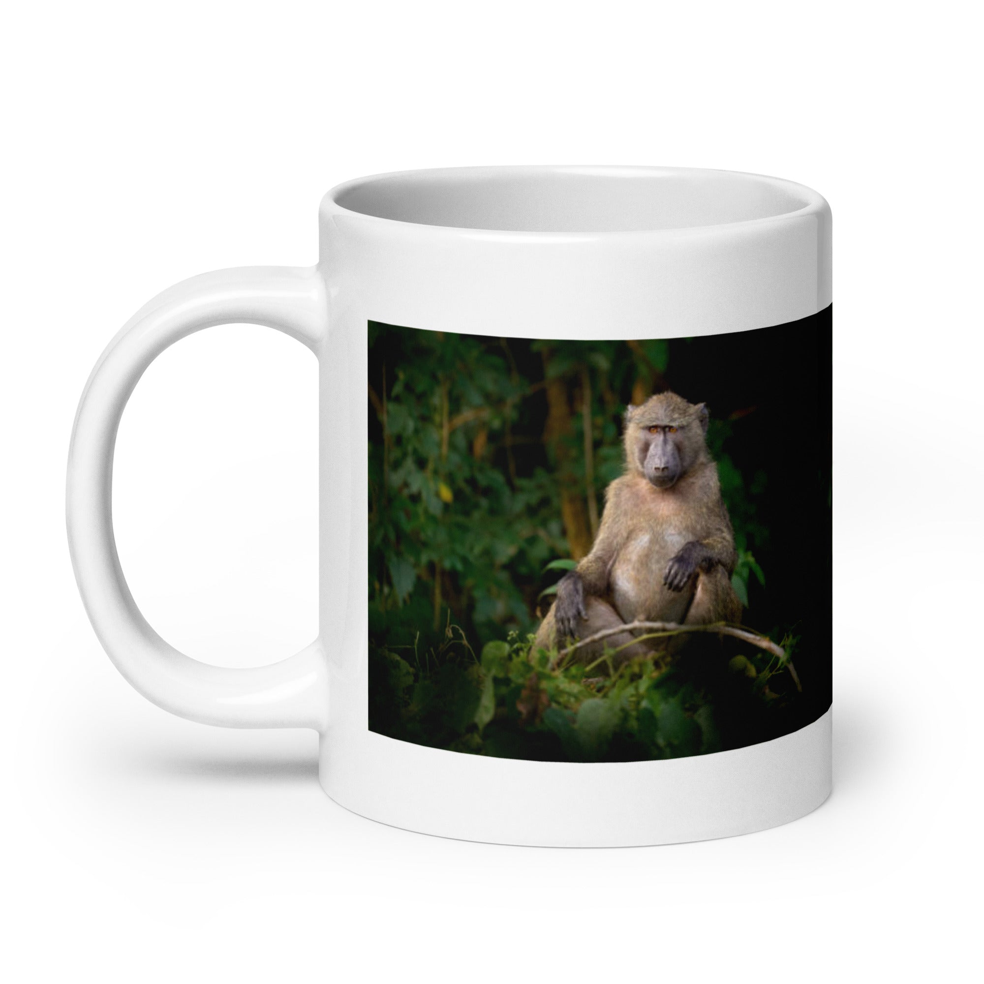 "Baboon Mug #1: The Savanna Socialite (Ceramic)"