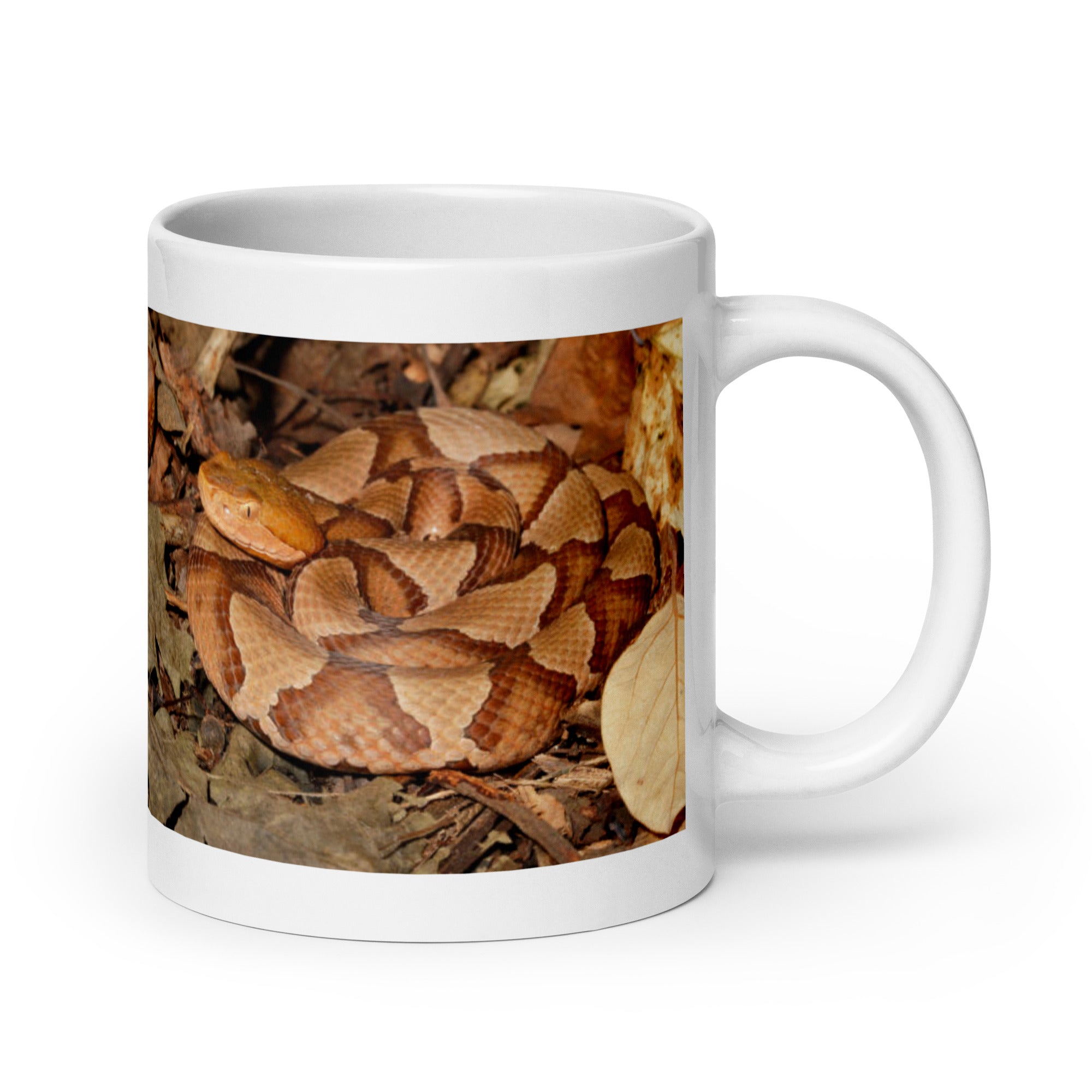 "Copperhead Mug #1: Elegance and Stealth of the Forest  (Ceramic)"