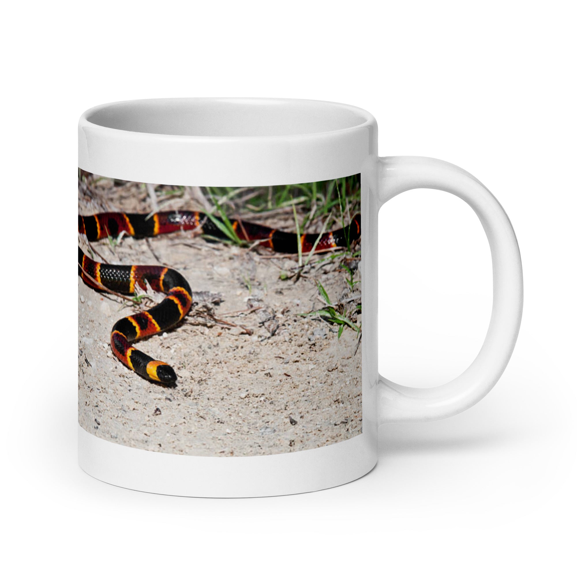 "Coral Snake Mug #1: Vibrant Beauty of the Wild  (Ceramic)"