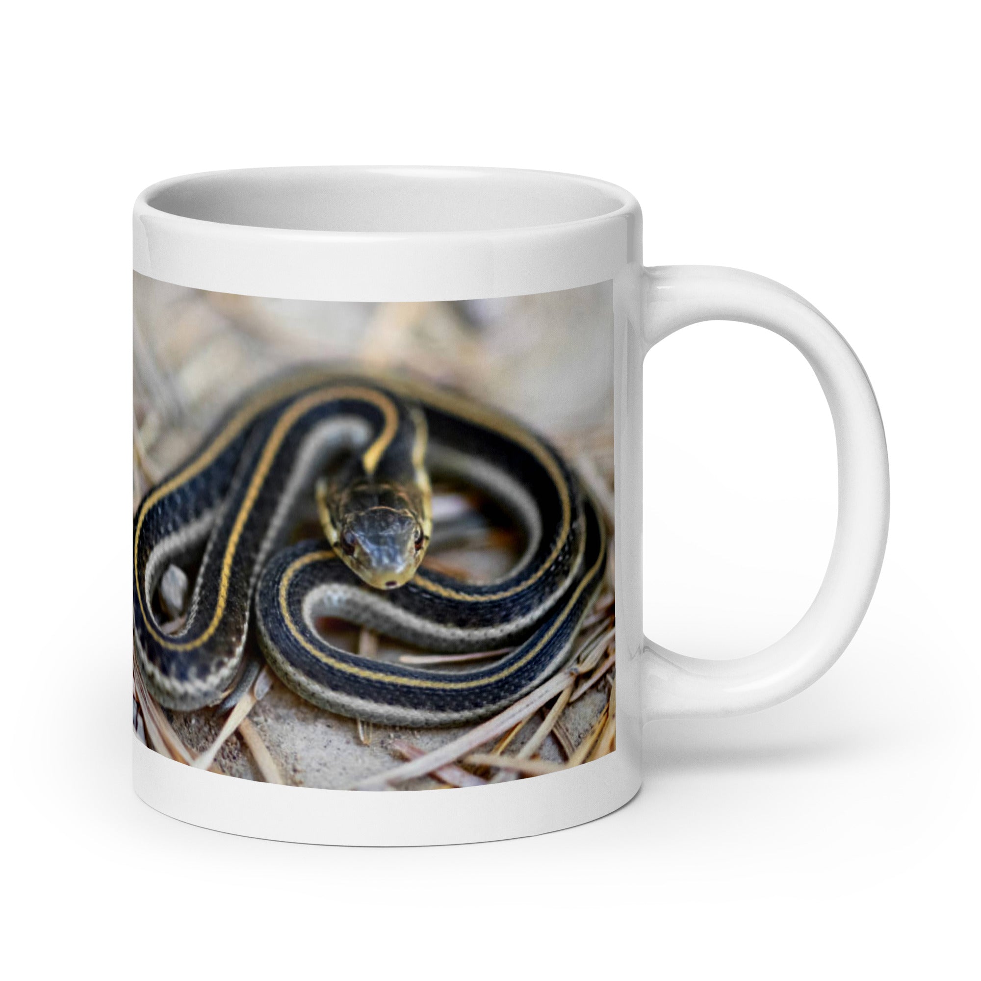 "Garter Snake Mug #1:  Elegance and Simplicity of the Garden  (Ceramic)"