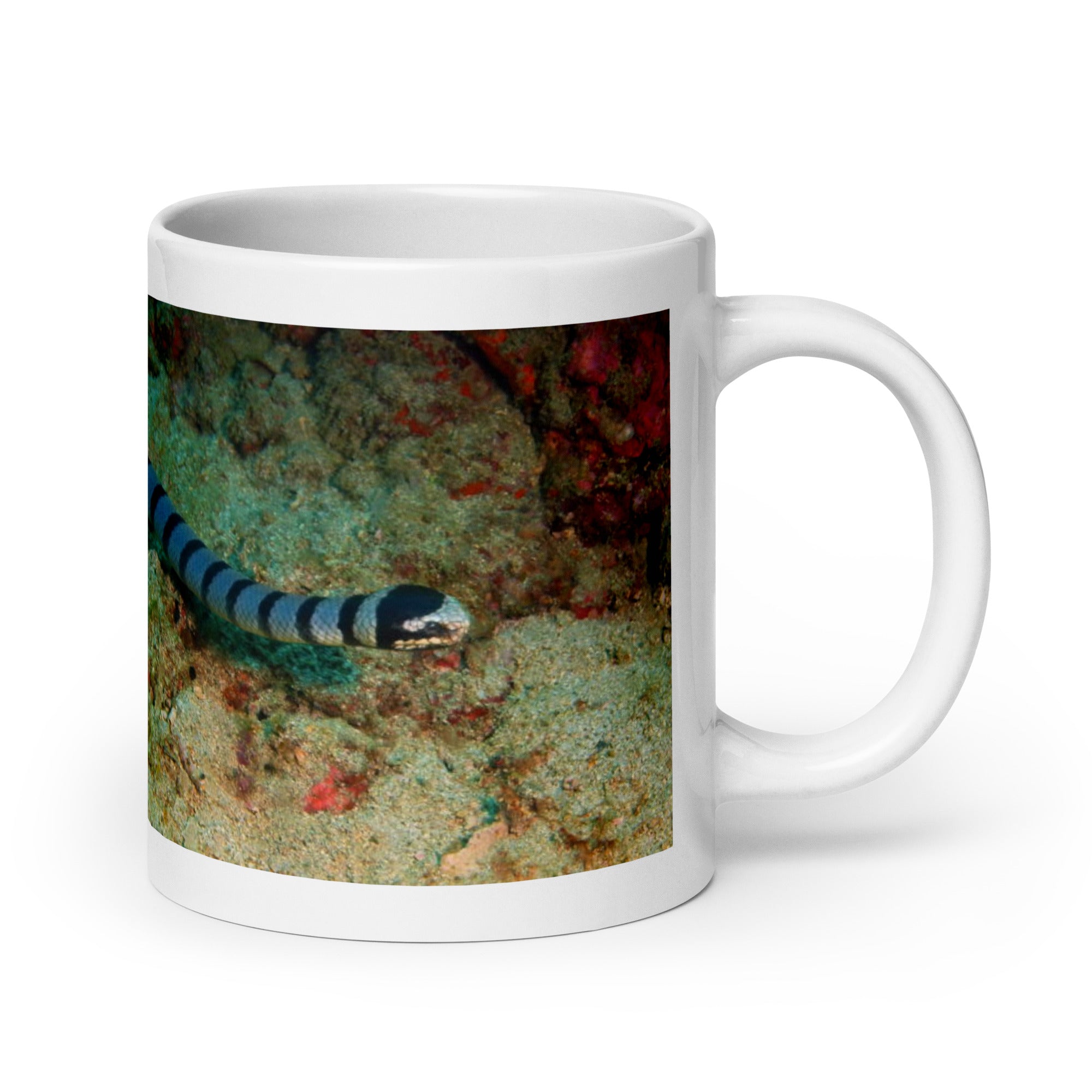 "Sea Snake Mug #1: Grace and Mystery of the Ocean  (Ceramic)"