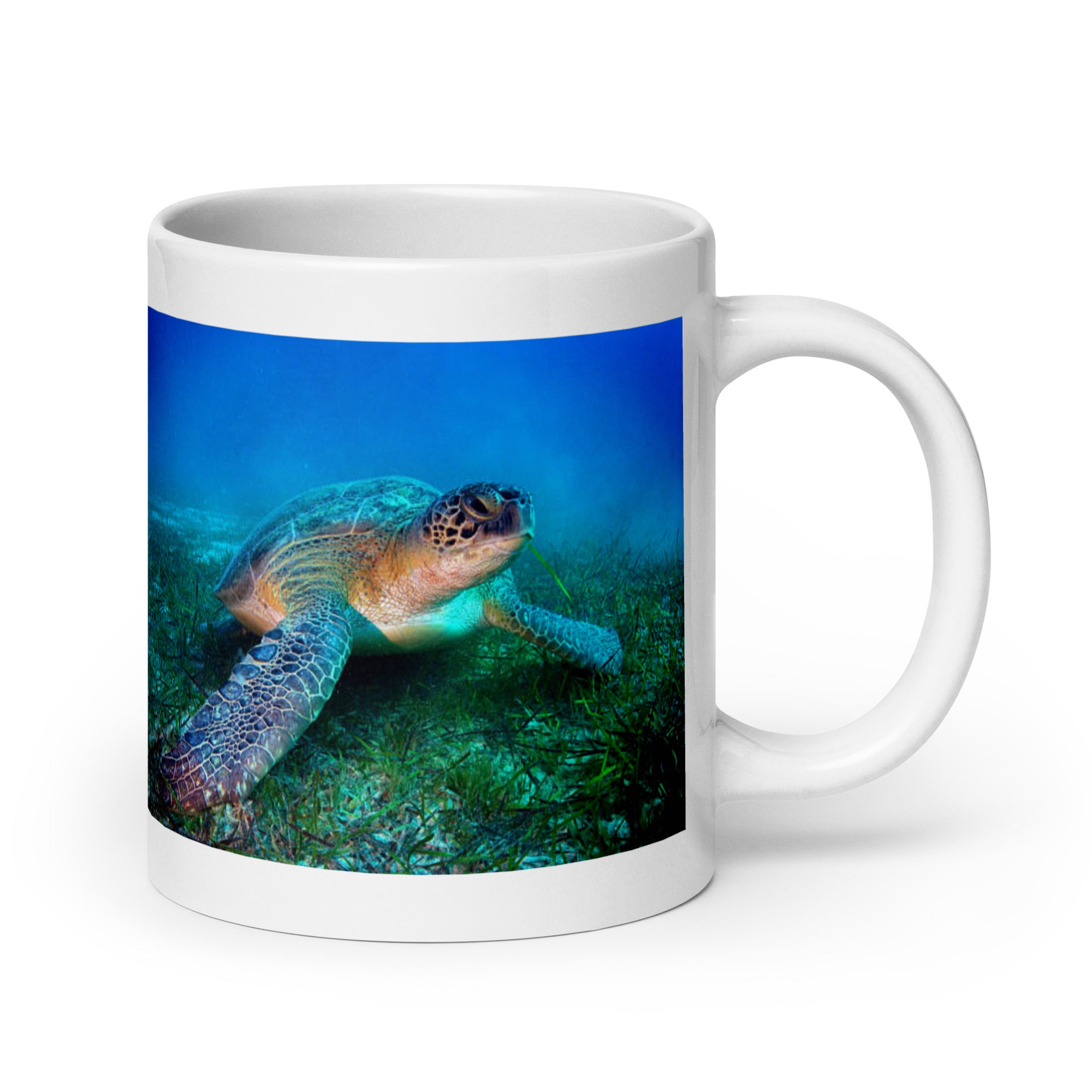 "Sea Turtle Ceramic Mug #1:  Serenity and Wisdom of the Ocean  (Ceramic)"