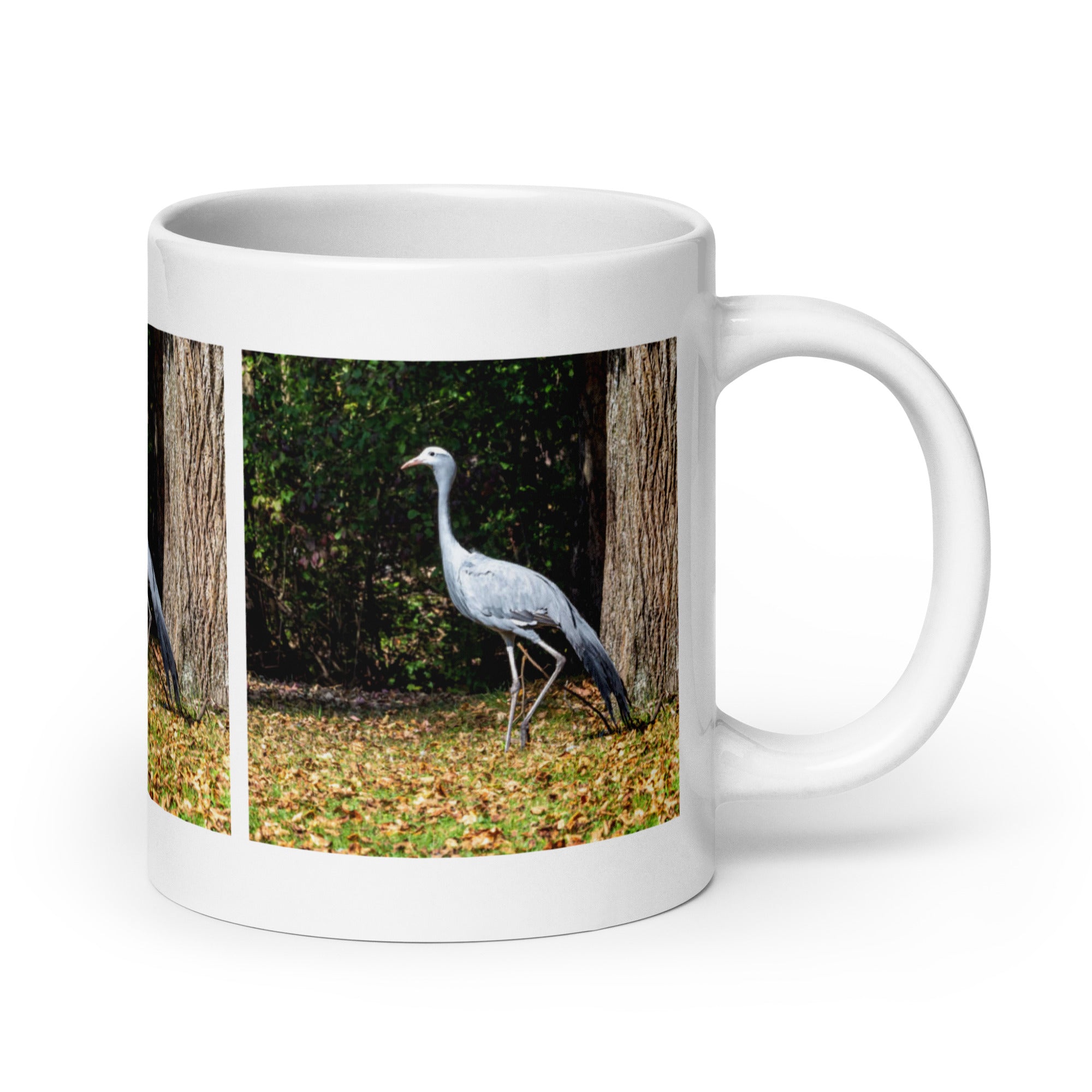 "Blue Crane Mug #1: The Graceful Dancer (Ceramic)"