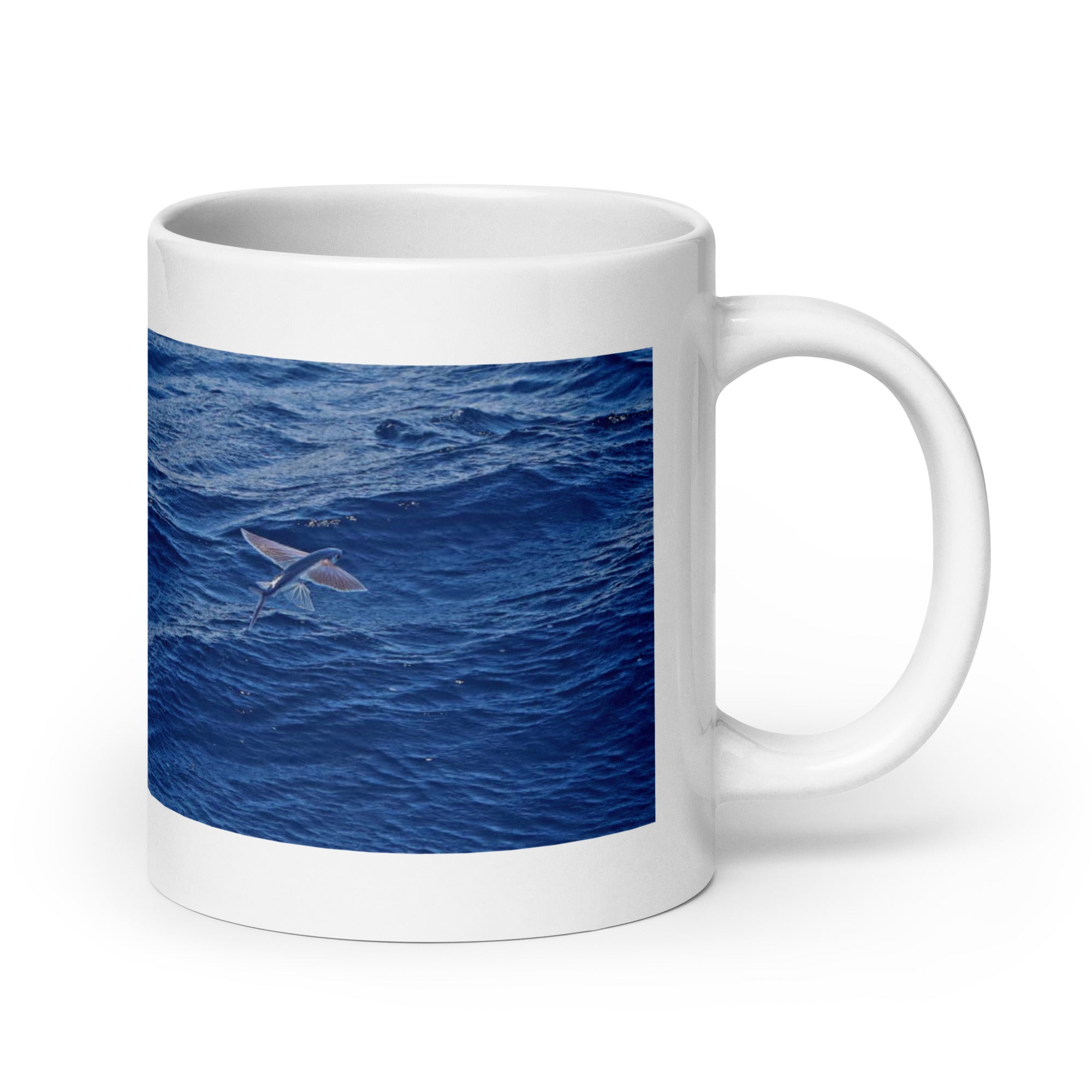 "Flying Fish Mug #1: The Winged Wave Rider (Ceramic)"