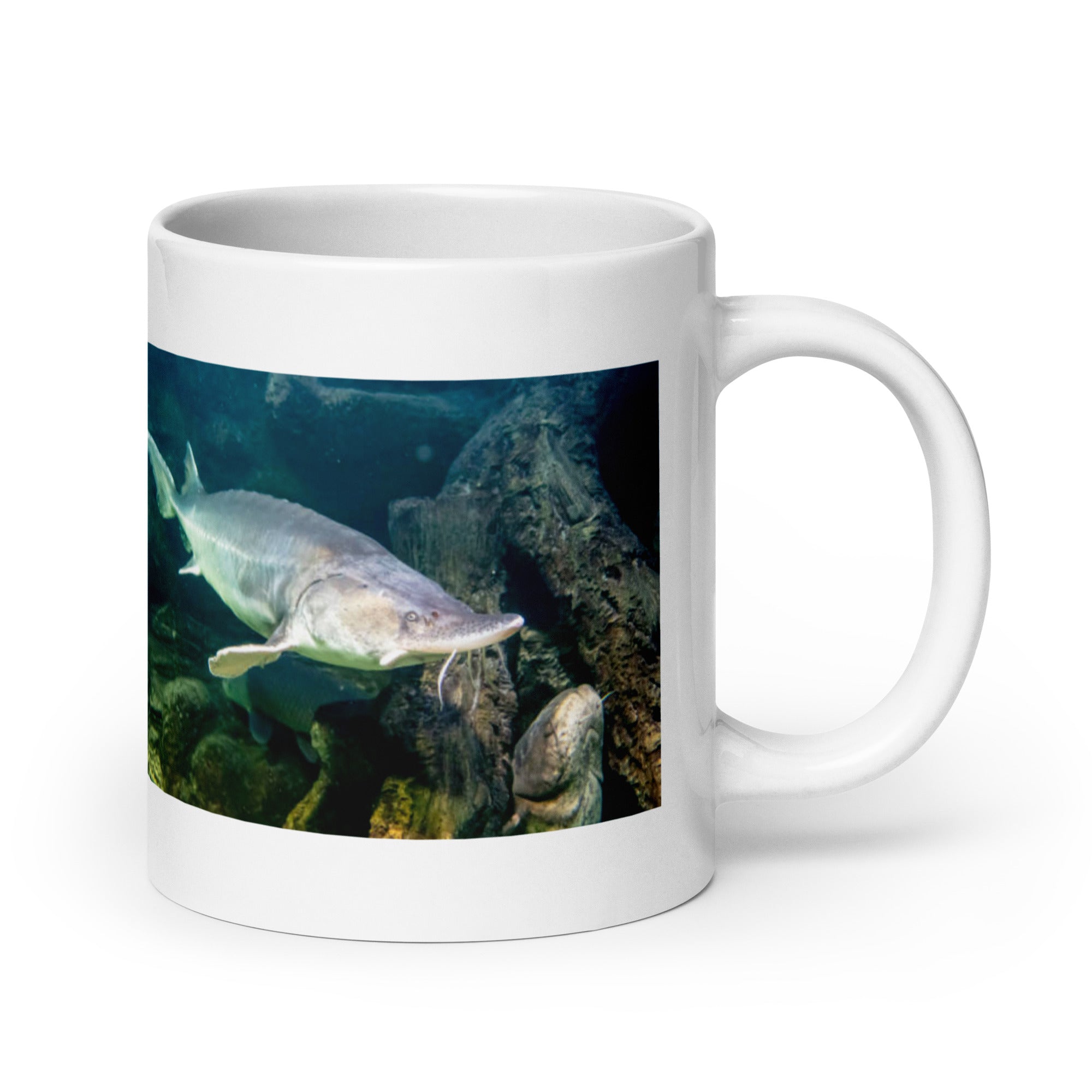 "Sturgeon Mug #1: The Ancient River Giant (Ceramic)"