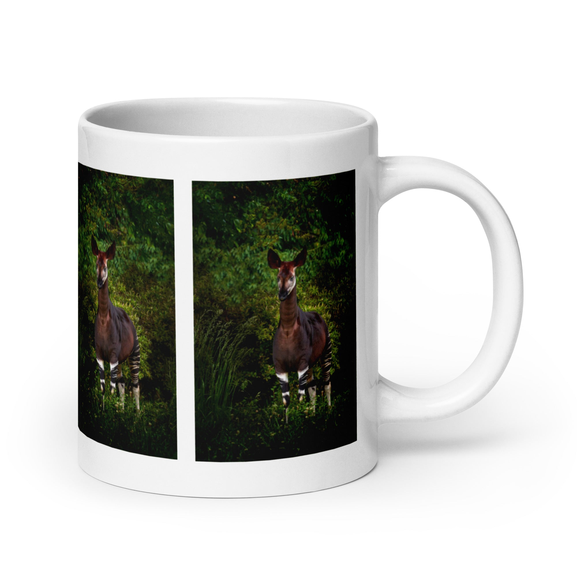 "Okapi Mug #1: The Forest Zebra (Ceramic)"