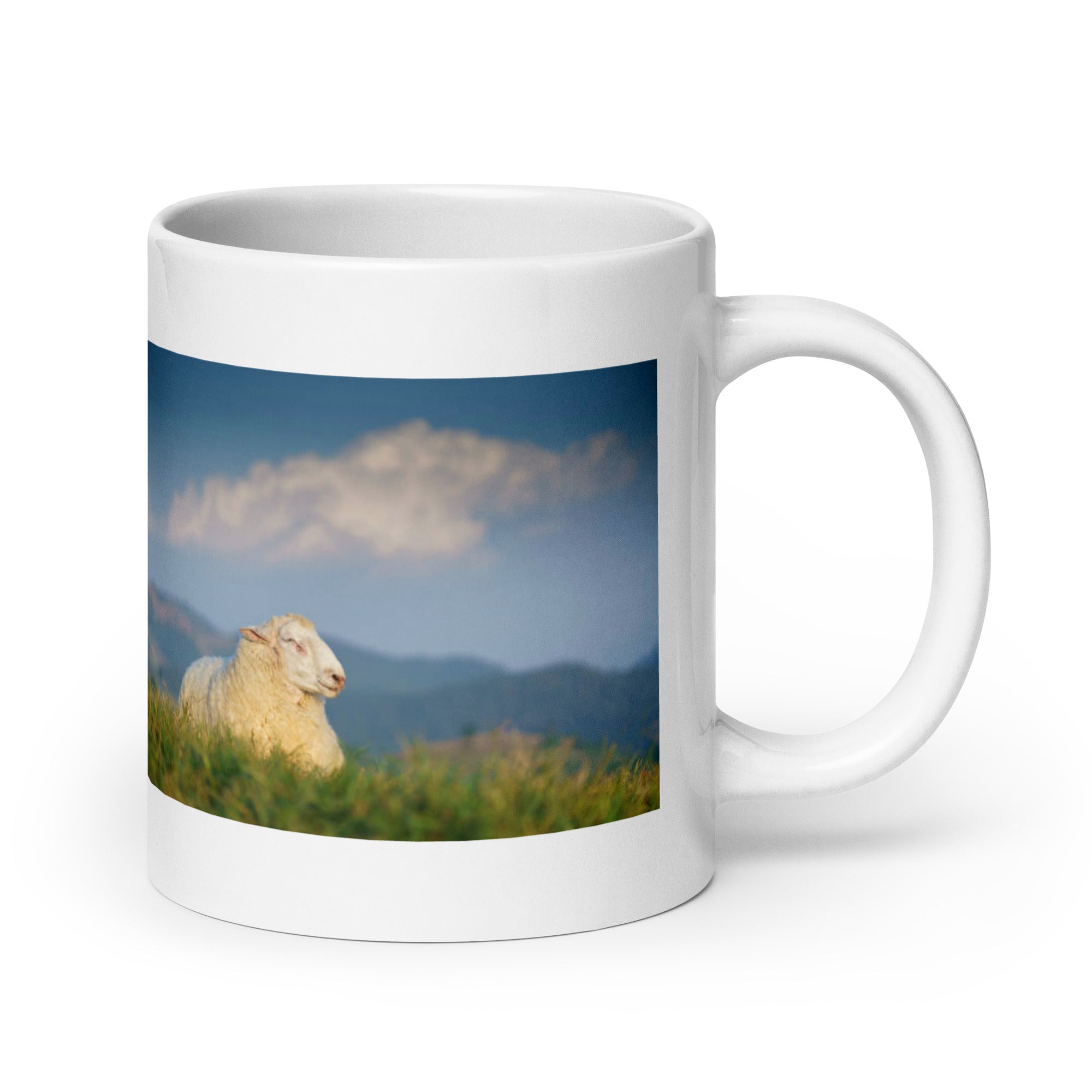 "Sheep Mug #1: The Flock's Follower (Ceramic)"