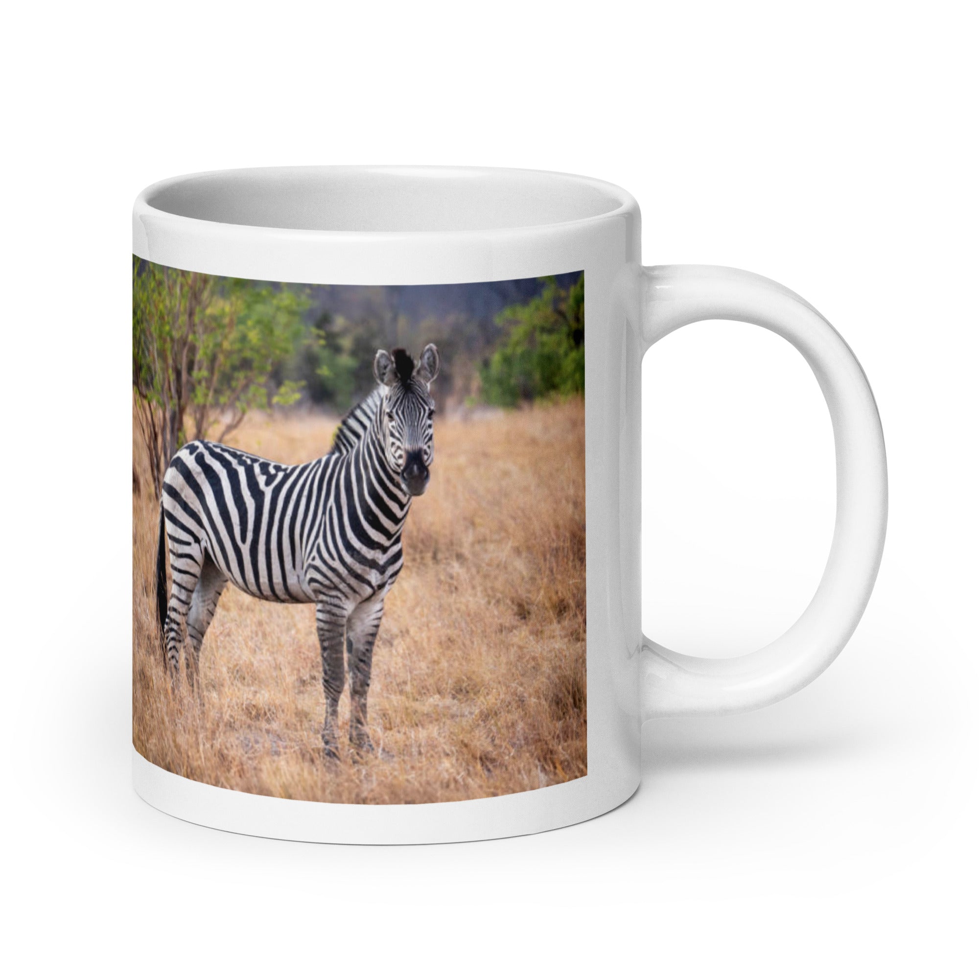 "Zebra Mug #1: The Striped Wanderer (Ceramic)"