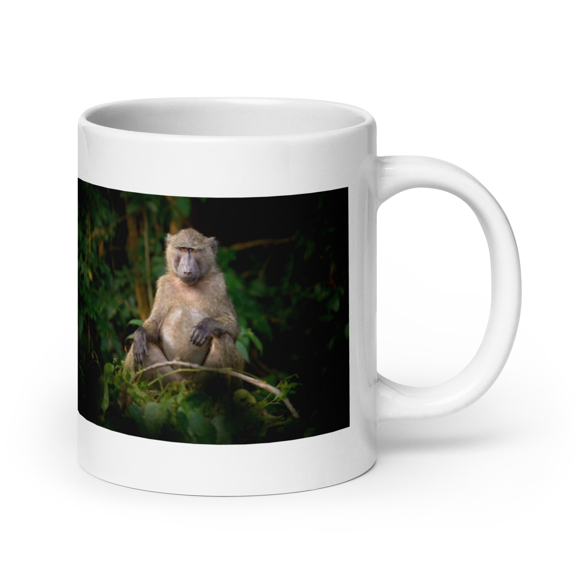 "Baboon Mug #1: The Savanna Socialite (Ceramic)"